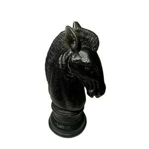 Horse Head Candle Handmade Soy Wax 11 1/2 Inch Tall Black Horse Head
